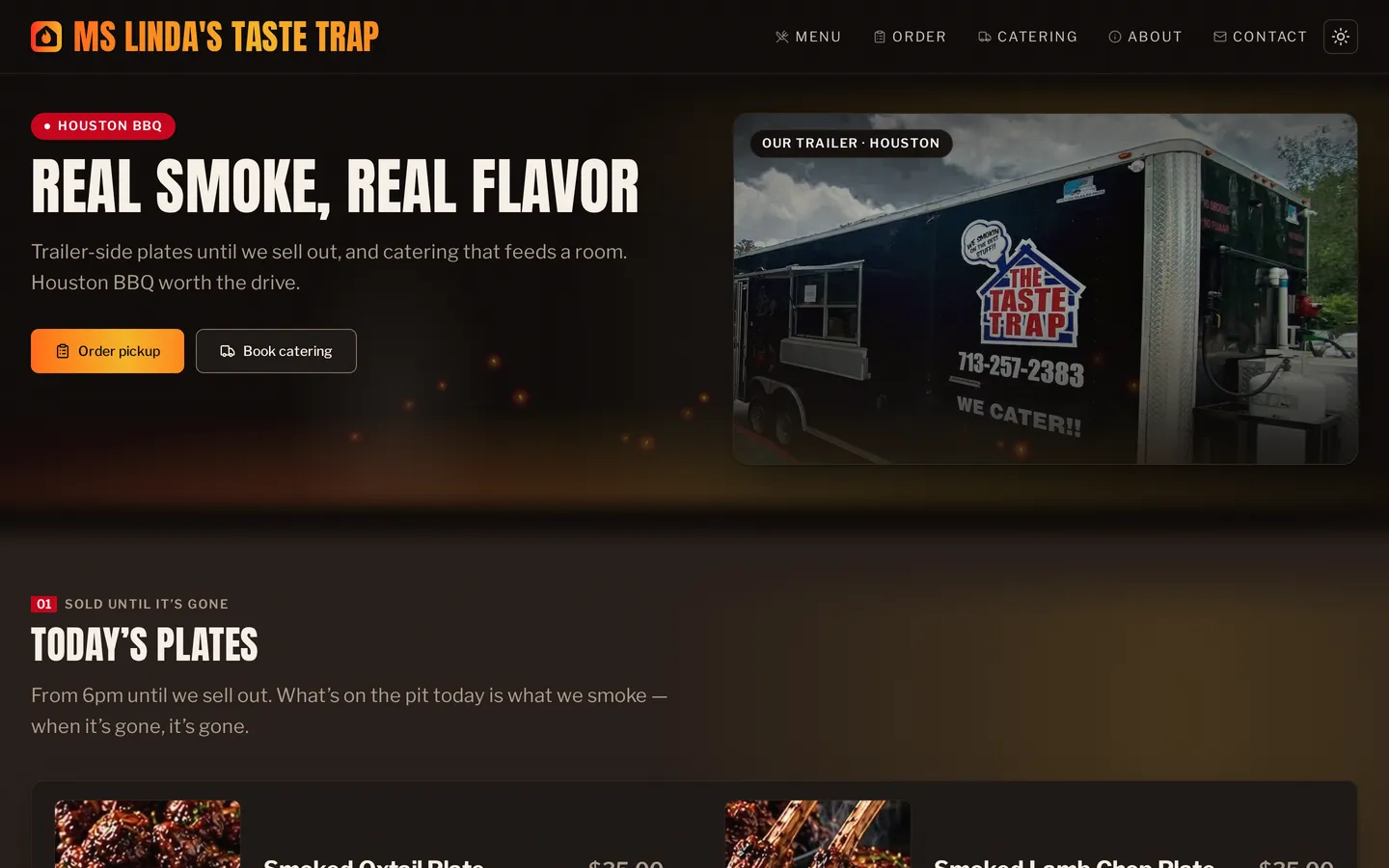 Ms Linda's Taste Trap — Food & drink site screenshot